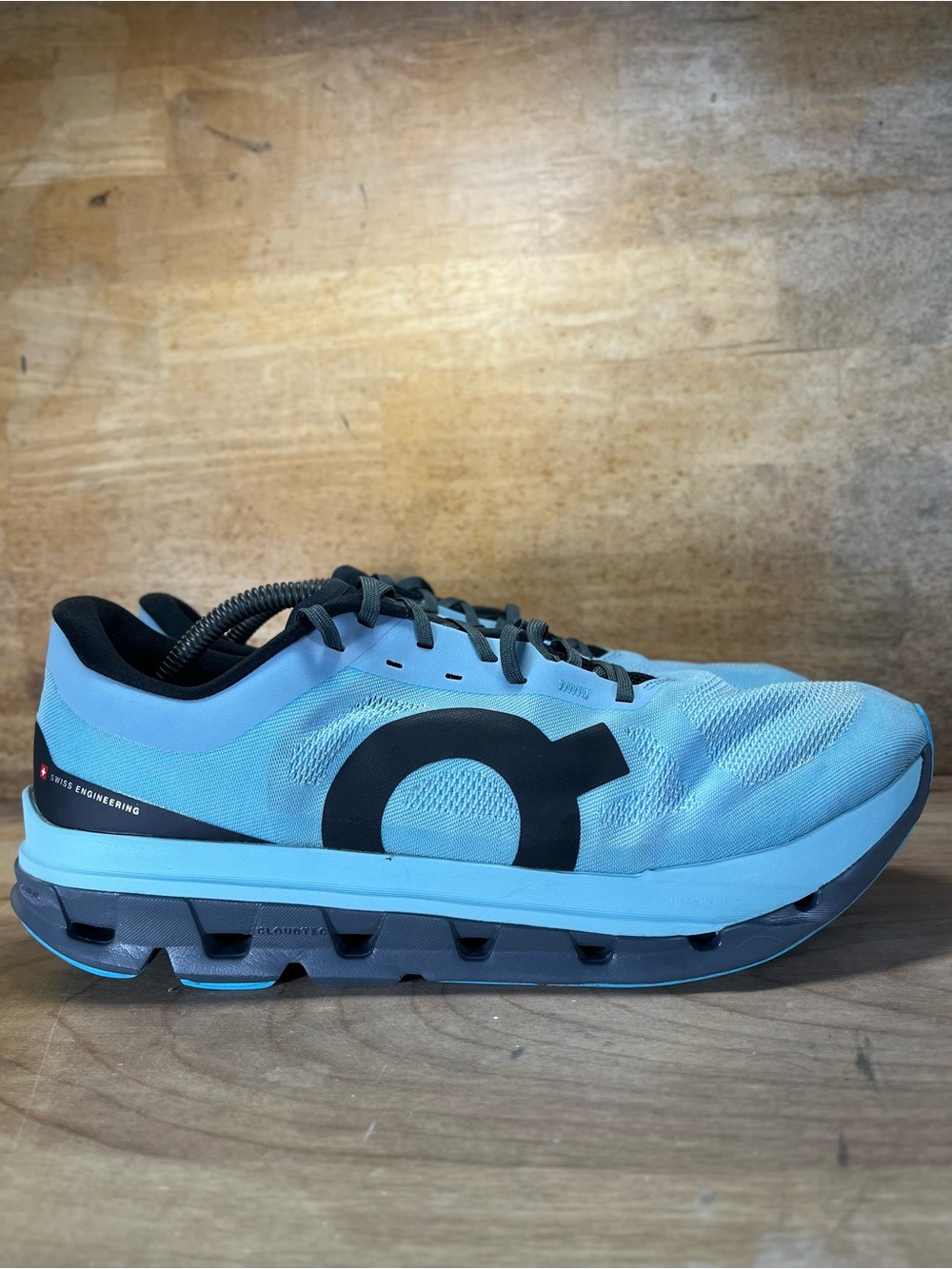 On Cloudflow 5 CUSHIONED Mens Size 11.5 Running Shoes Sneakers Blue Gray